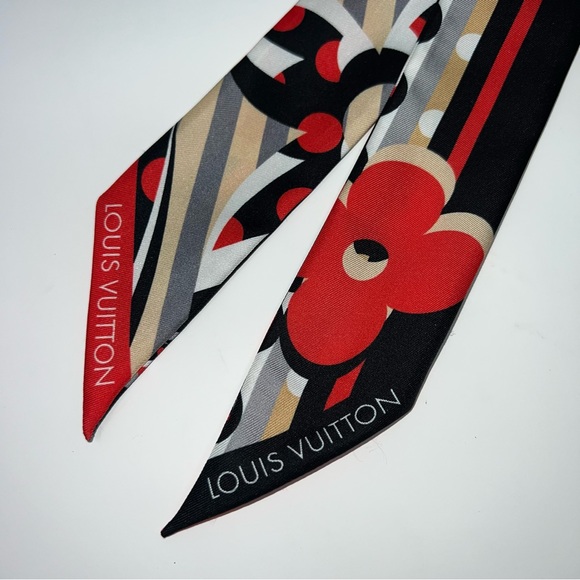 LOUIS VUITTON Bandeau BB Pop Monogram Silk Scarf Multicolor - Picture 2 of 4